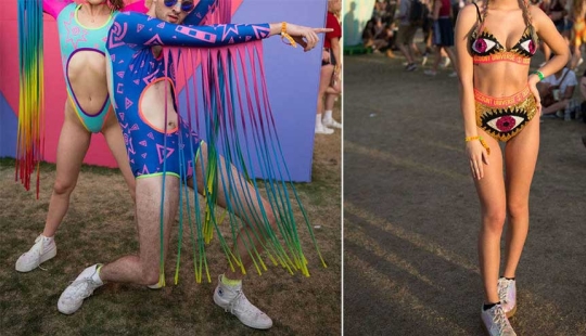 The naked King: the crazy outfits of the guests of the Coachella 2017 festival The naked King: the crazy outfits of the guests of the Coachella 2017 festival