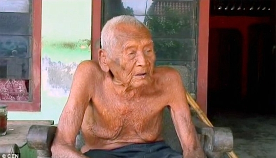 The oldest person in the world, who is 145 years old, lives in Indonesia