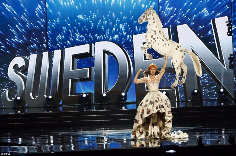 The participants of the Miss Universe 2016 contest showed their versions of national costumes
