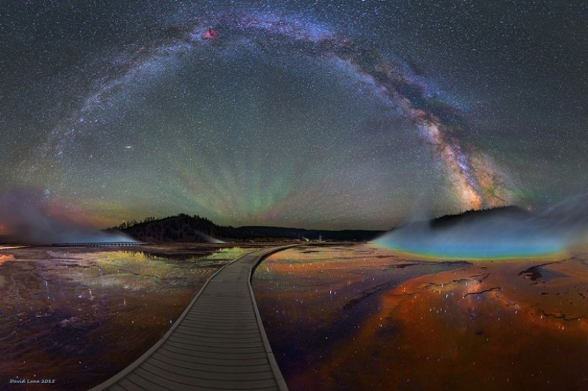 The view of the Milky Way over Yellowstone National Park is simply breathtaking.