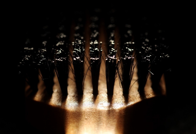 The work of a hairdresser and his working tools The work of a hairdresser and his working tools