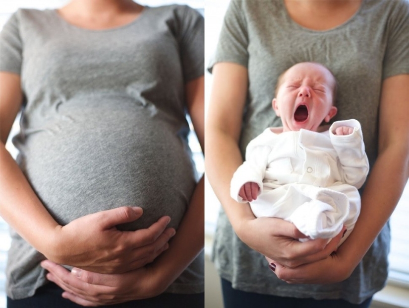 They were waiting for their babies and this is how they told about their appearance