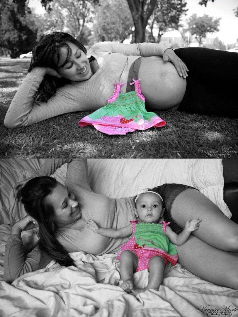 They were waiting for their babies and this is how they told about their appearance