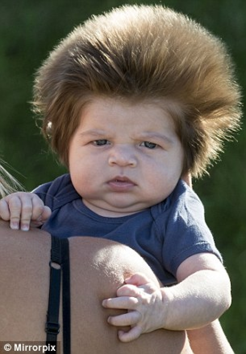 This 2-month-old baby already boasts an incredible head of hair