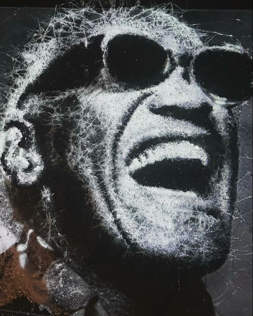 This Montreal Artist Creates Portraits By Breaking Glass