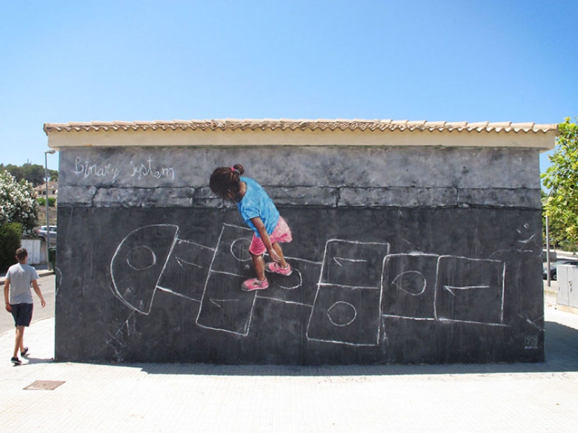 This street art flirts with the environment