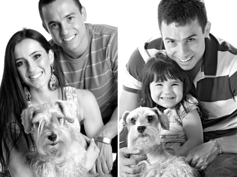 Three years after the tragedy, a Brazilian recreates a photo of his late wife with his three-year-old daughter