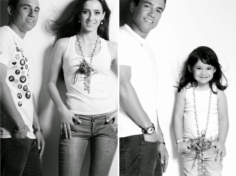 Three years after the tragedy, a Brazilian recreates a photo of his late wife with his three-year-old daughter