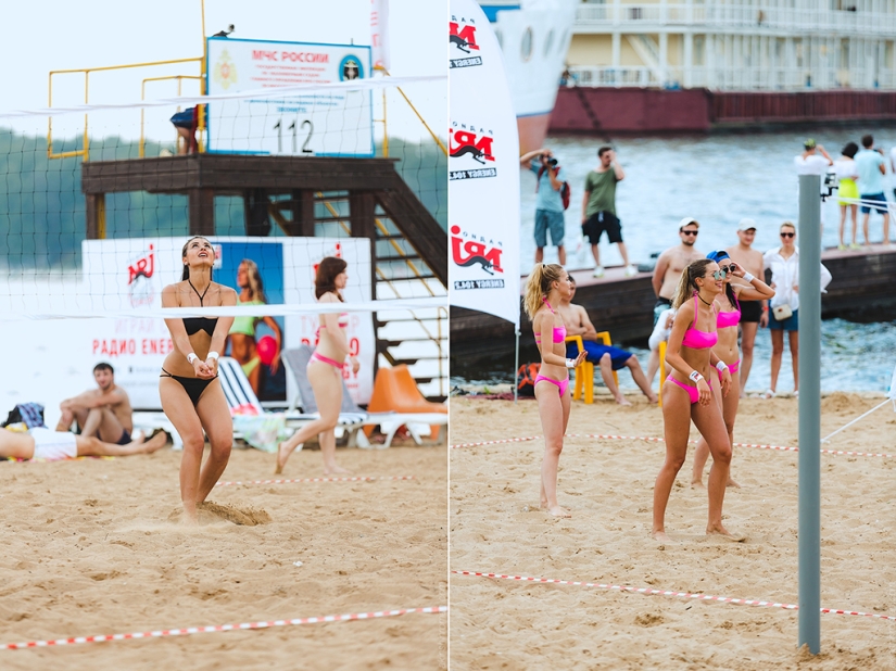 Torneo de voleibol de playa entre modelos