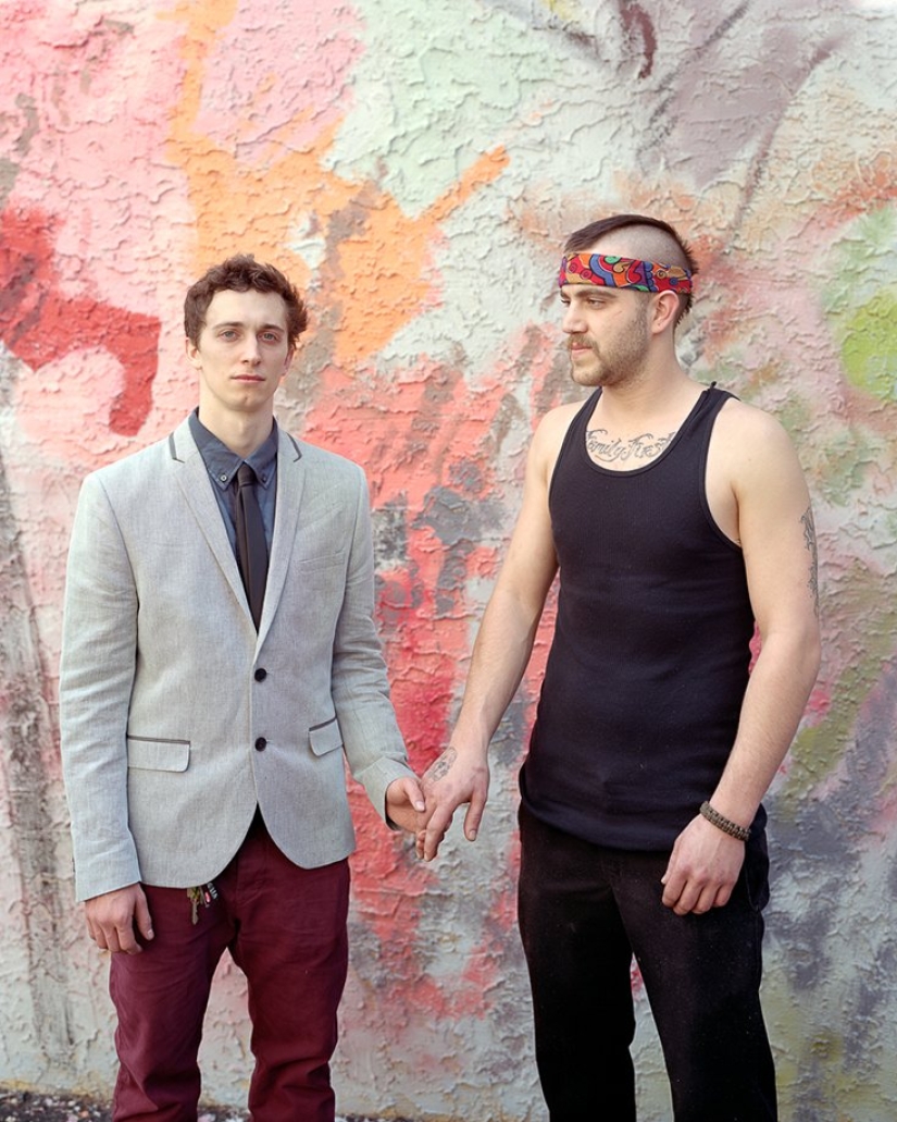 Touching Strangers: Strangers hug each other Touching Strangers: Strangers hug each other