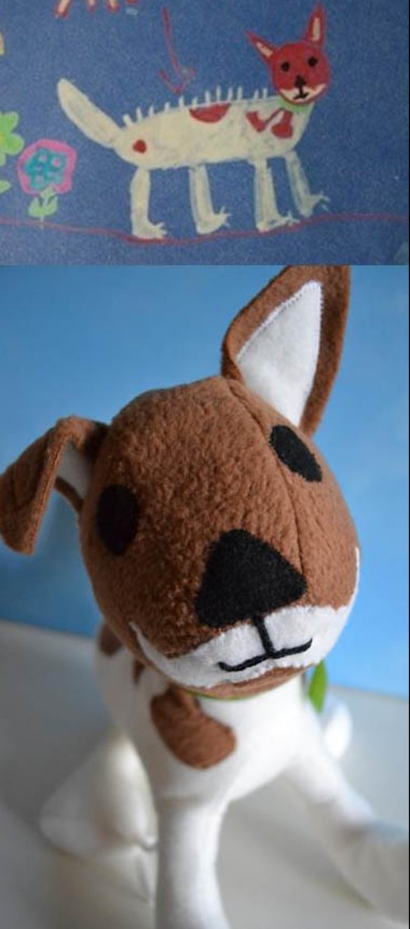 Toys created from children's drawings