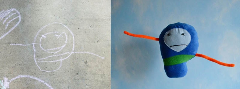 Toys created from children's drawings