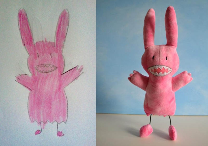 Toys created from children's drawings