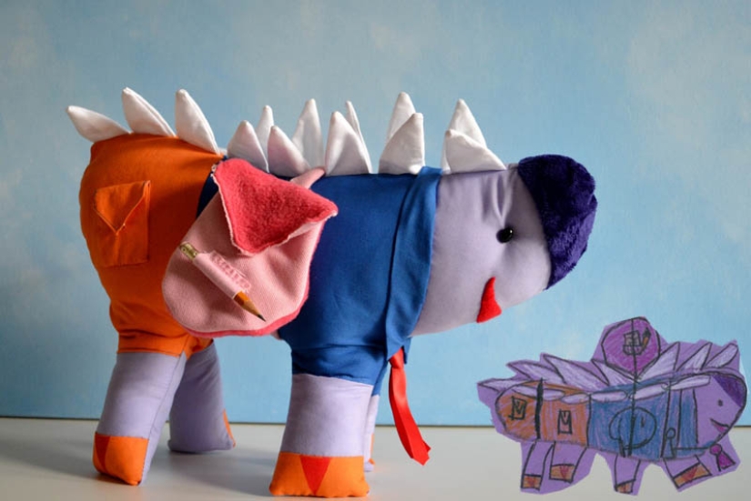 Toys created from children's drawings