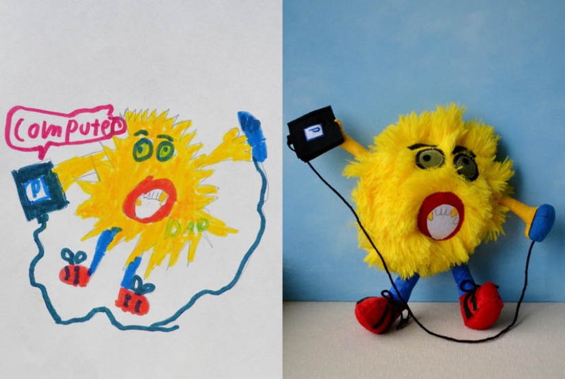 Toys created from children's drawings