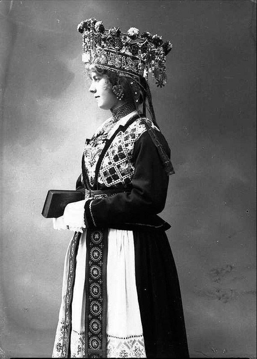 Trajes fabulosos de novias noruegas de los años 1870 a 1920