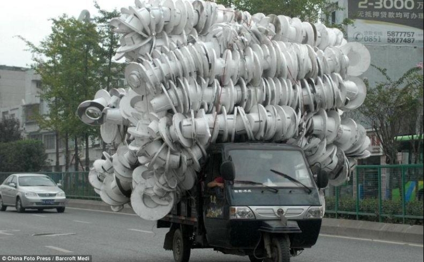 Transporte sobrecargado en China