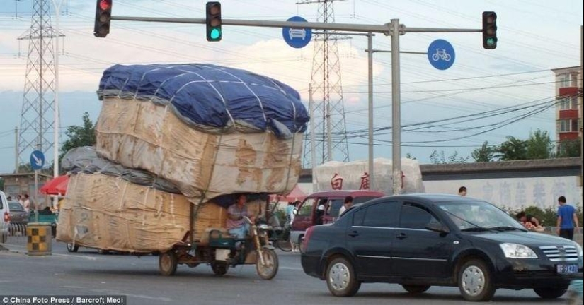 Transporte sobrecargado en China