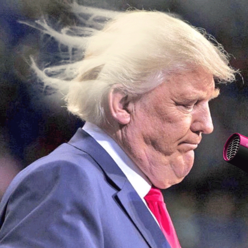 Trump asked not to publish his pictures with a double chin, but the Internet responded with photojabs Trump asked not to publish his pictures with a double chin, but the Internet responded with photojabs