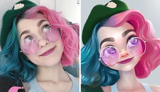 Un amante de Disney y Pixar convierte retratos de gente común en dibujos animados, ¡y es increíble!