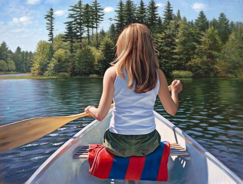 Un artista que inimaginablemente siente el verano. Y belleza Un artista que inimaginablemente siente el verano. Y belleza