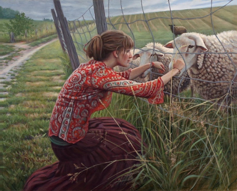 Un artista que inimaginablemente siente el verano. Y belleza Un artista que inimaginablemente siente el verano. Y belleza