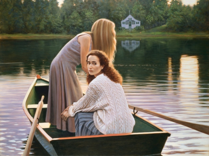 Un artista que inimaginablemente siente el verano. Y belleza Un artista que inimaginablemente siente el verano. Y belleza