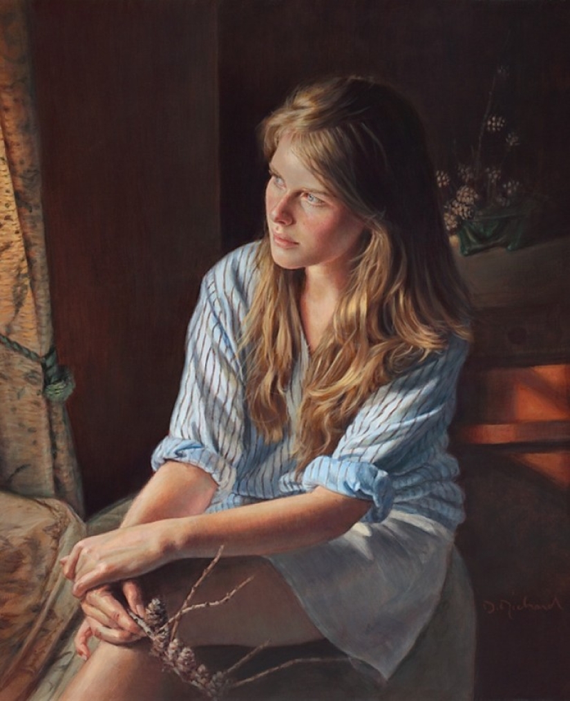 Un artista que inimaginablemente siente el verano. Y belleza Un artista que inimaginablemente siente el verano. Y belleza