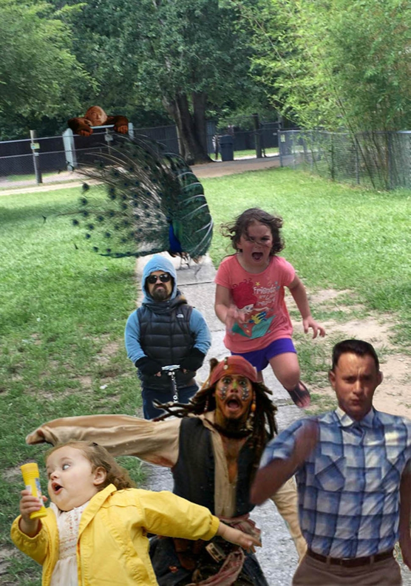 Un viaje fallido al zoológico dio lugar a un meme con una niña que le quitaba los pies a un pavo real Un viaje fallido al zoológico dio lugar a un meme con una niña que le quitaba los pies a un pavo real