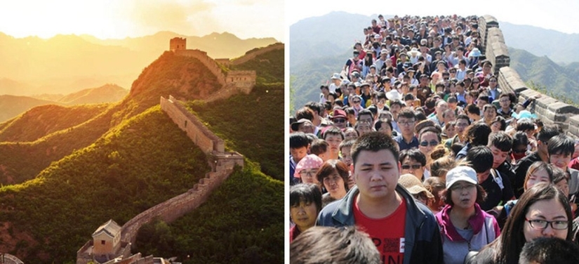 Una selección de fotos "espectativa y realidad" cuando me fui de vacaciones