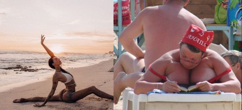 Una selección de fotos "espectativa y realidad" cuando me fui de vacaciones