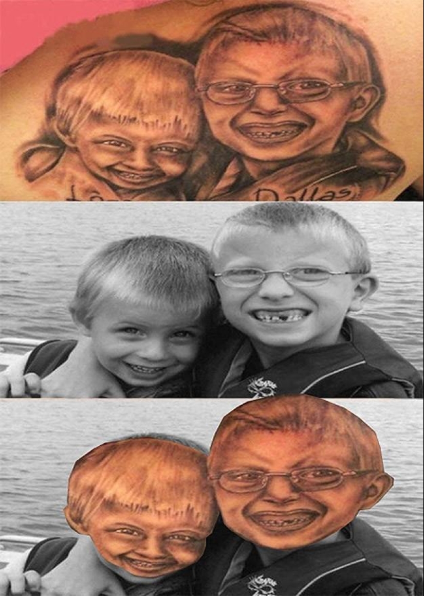 Unreal tattoos of real people and animals Unreal tattoos of real people and animals