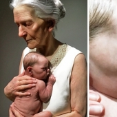 Unrealistically real sculptures that cannot be distinguished from a living person
