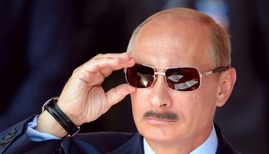 Unusual mustache fan site for Putin