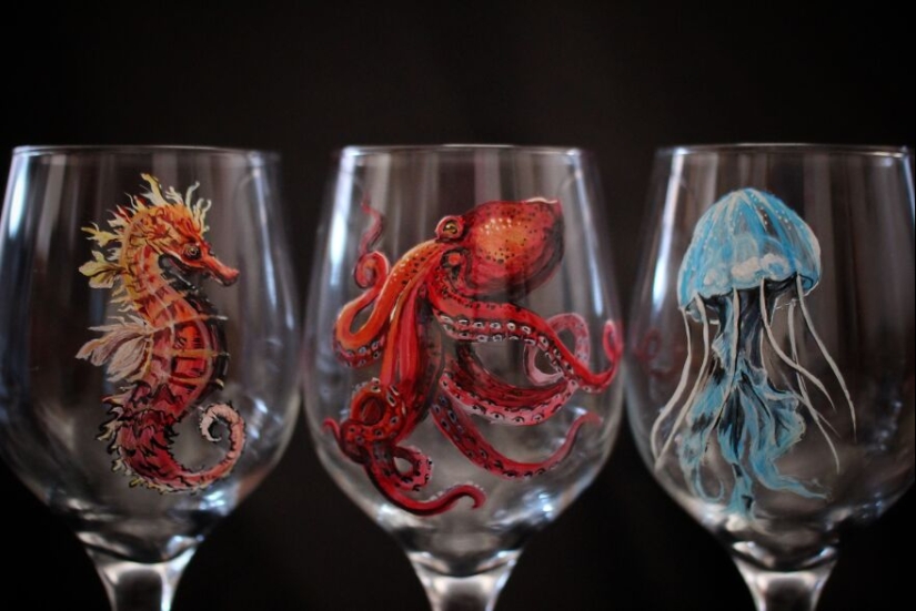 Uso varios objetos de cristal para pintar animales hiperrealistas y aquí hay 20 fotos de ellos (nuevas fotos)