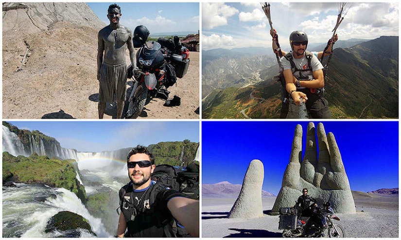 Viaje en moto solo de 82,500 millas