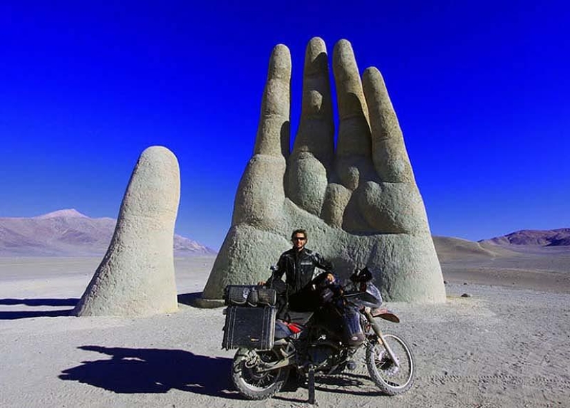 Viaje en moto solo de 82,500 millas