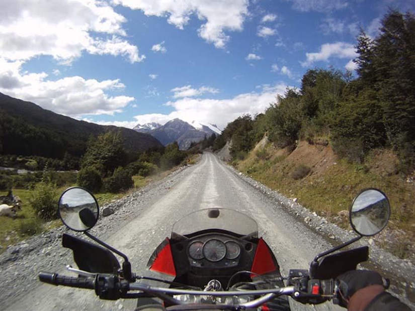 Viaje en moto solo de 82,500 millas