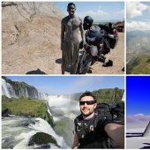 Viaje en moto solo de 82,500 millas