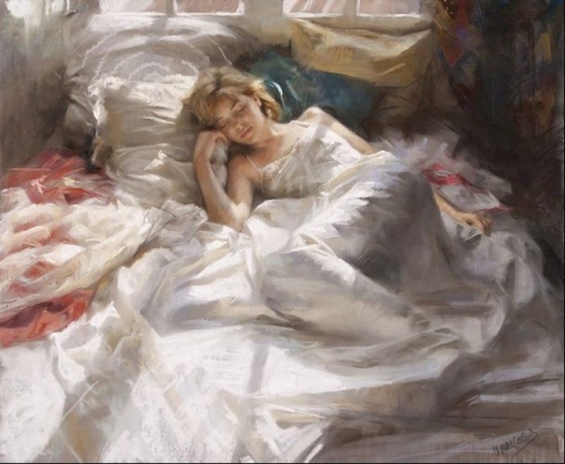 Vicente Romero Redondo - virgin beauty and tenderness in his works (9 photos)