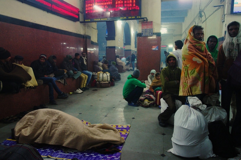 Vida nocturna de la estación india