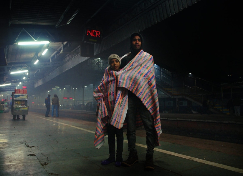 Vida nocturna de la estación india