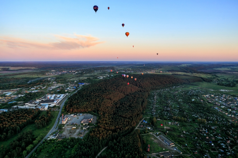 View from the basket: "Heavenly Fair of the Urals" in the Perm Region
