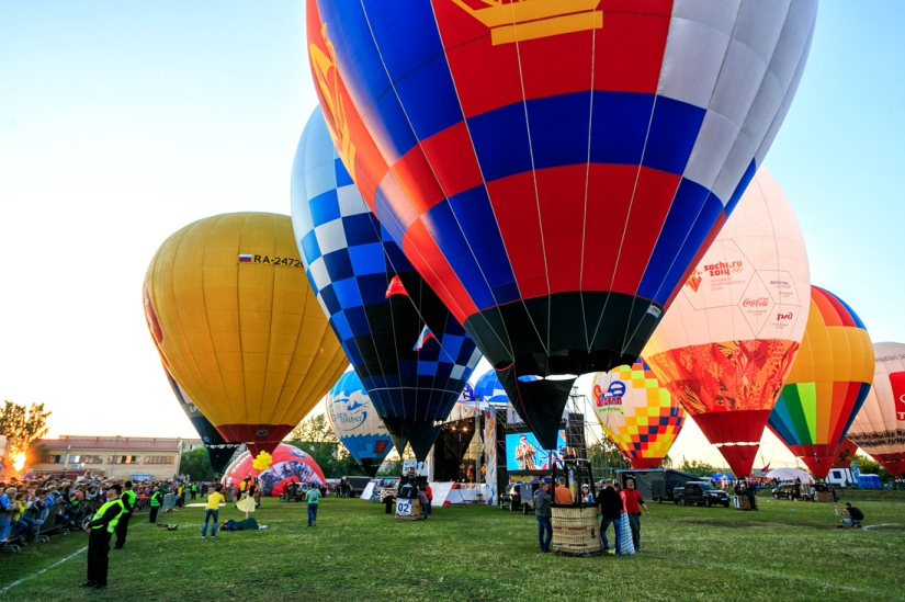 Vista desde la canasta: "Feria Celestial de los Urales" en la región de Perm