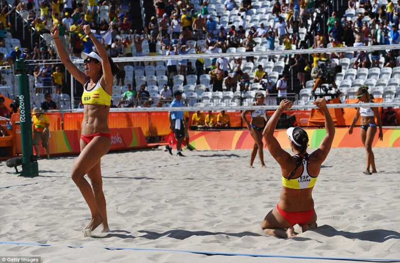 Voleibol de playa femenino caliente en los Juegos Olímpicos de Río de Janeiro