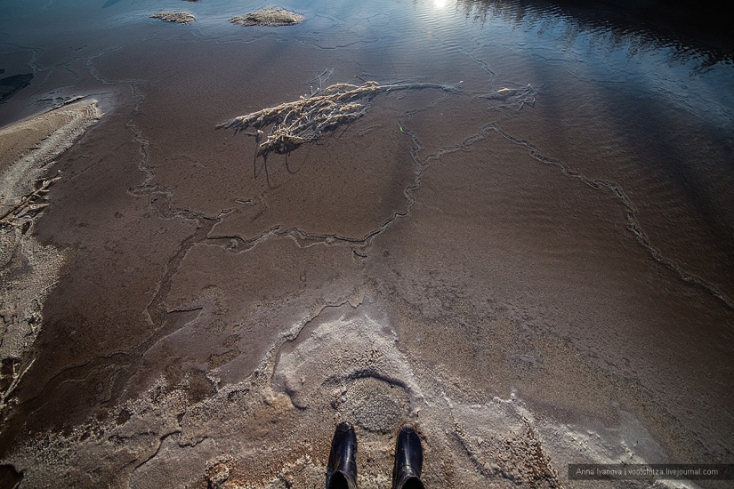 Waste heaps. Soligorsk mountains. Space landscapes of Belarus