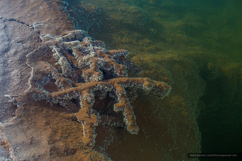 Waste heaps. Soligorsk mountains. Space landscapes of Belarus
