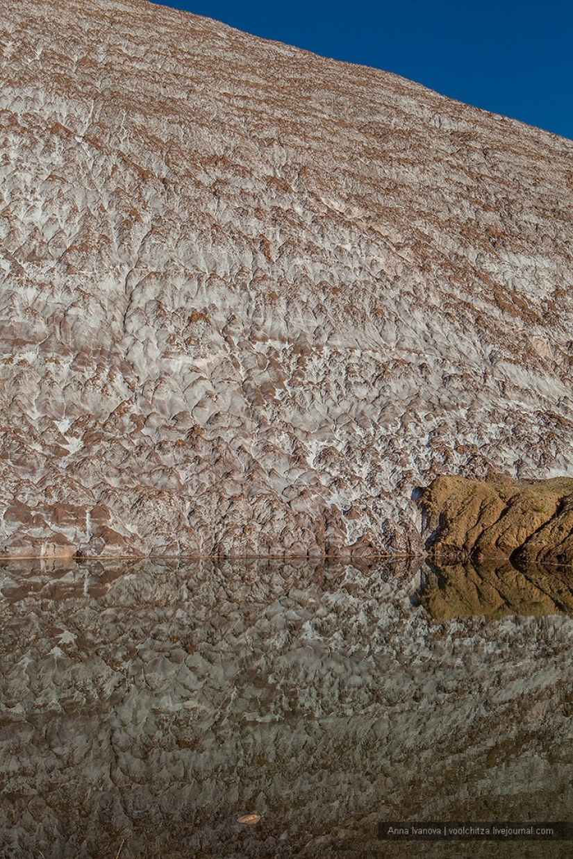 Waste heaps. Soligorsk mountains. Space landscapes of Belarus