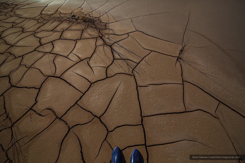 Waste heaps. Soligorsk mountains. Space landscapes of Belarus