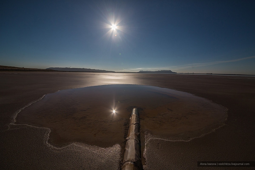 Waste heaps. Soligorsk mountains. Space landscapes of Belarus